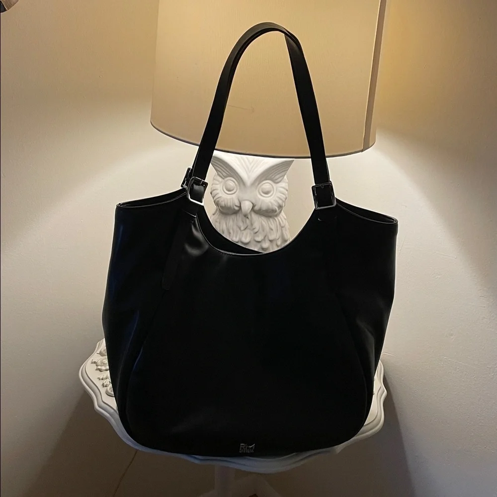 Rebecca Minkoff Black Faux Leather Ryder Tote Bag - Picture 10 of 10